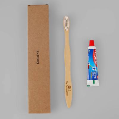 DENTAL KIT (bamboo brush, colgate paste)butter, brown paper pack