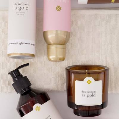 SHOWER GEL(Cylindrical golden, silver cap)